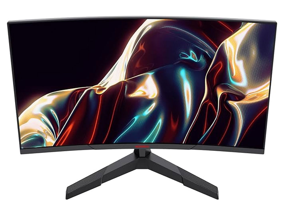 KOORUI 27 inch 2K QHD 144Hz 1ms Curved Gaming Monitor,Adpitive-sync  Technology,100% sRGB Computer Monitor,HDMI/DisplayPort,Black,27E6QC