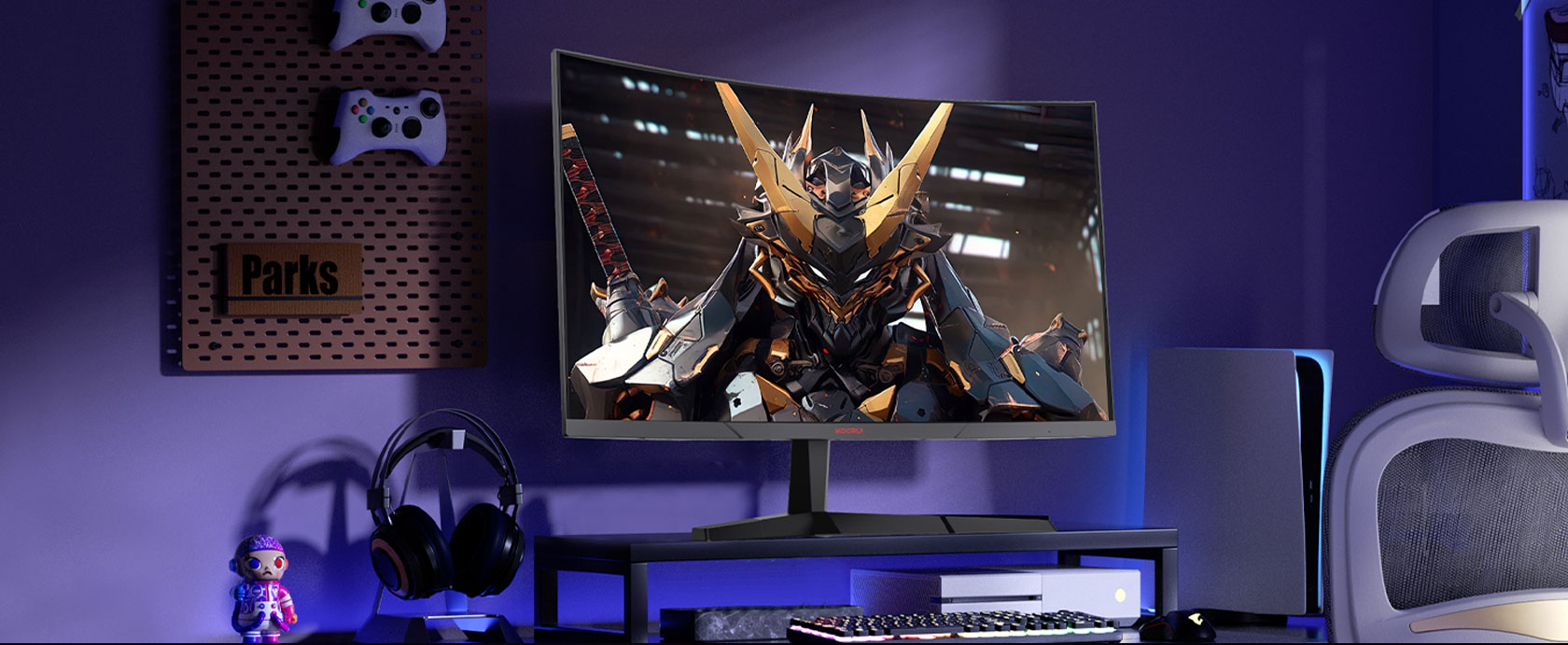 KOORUI 27'' Ecran PC Gaming Incurvé 1800R, Moniteur PC Dalle VA